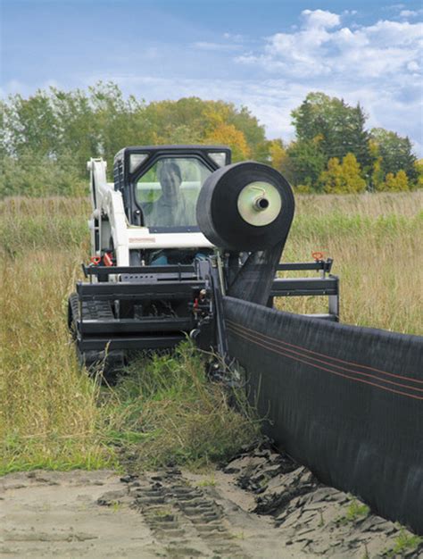 skid steer fence|silt fence installer attachment.